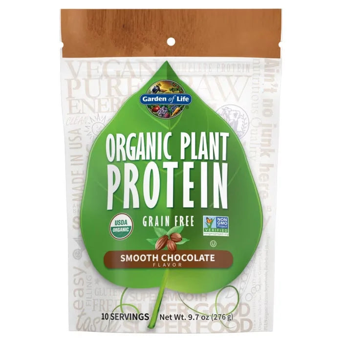 Organic Plant Protein Smooth Chocolate 9.7oz (276g) Powder